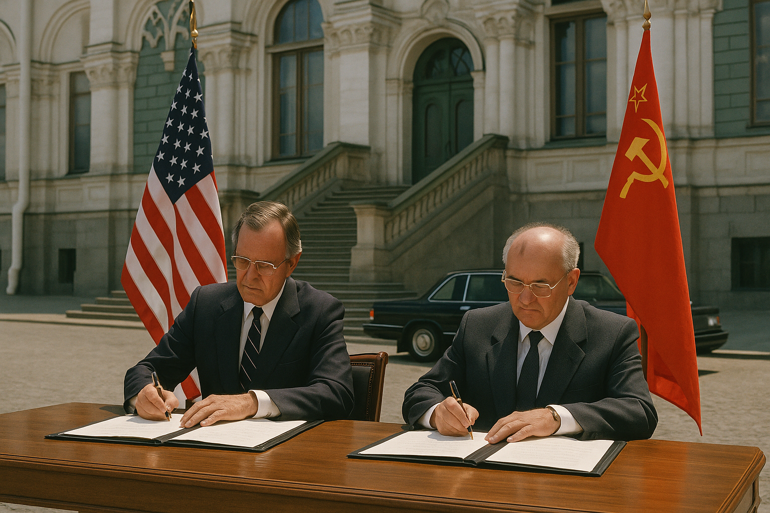 AI-generated historical illustration related to How the United States Responded to the Collapse of the Soviet Union