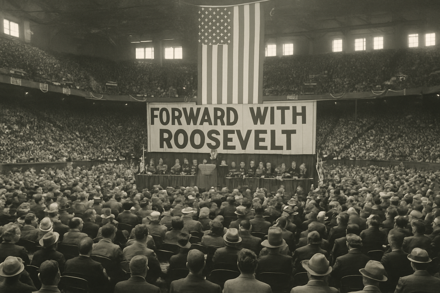 AI-generated historical illustration related to Why FDR Broke the Two-Term Tradition