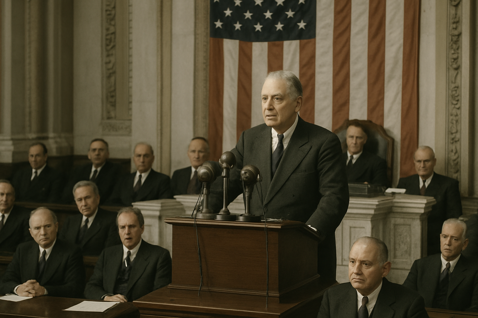 AI-generated historical illustration related to What Finally Brought America Into World War II?