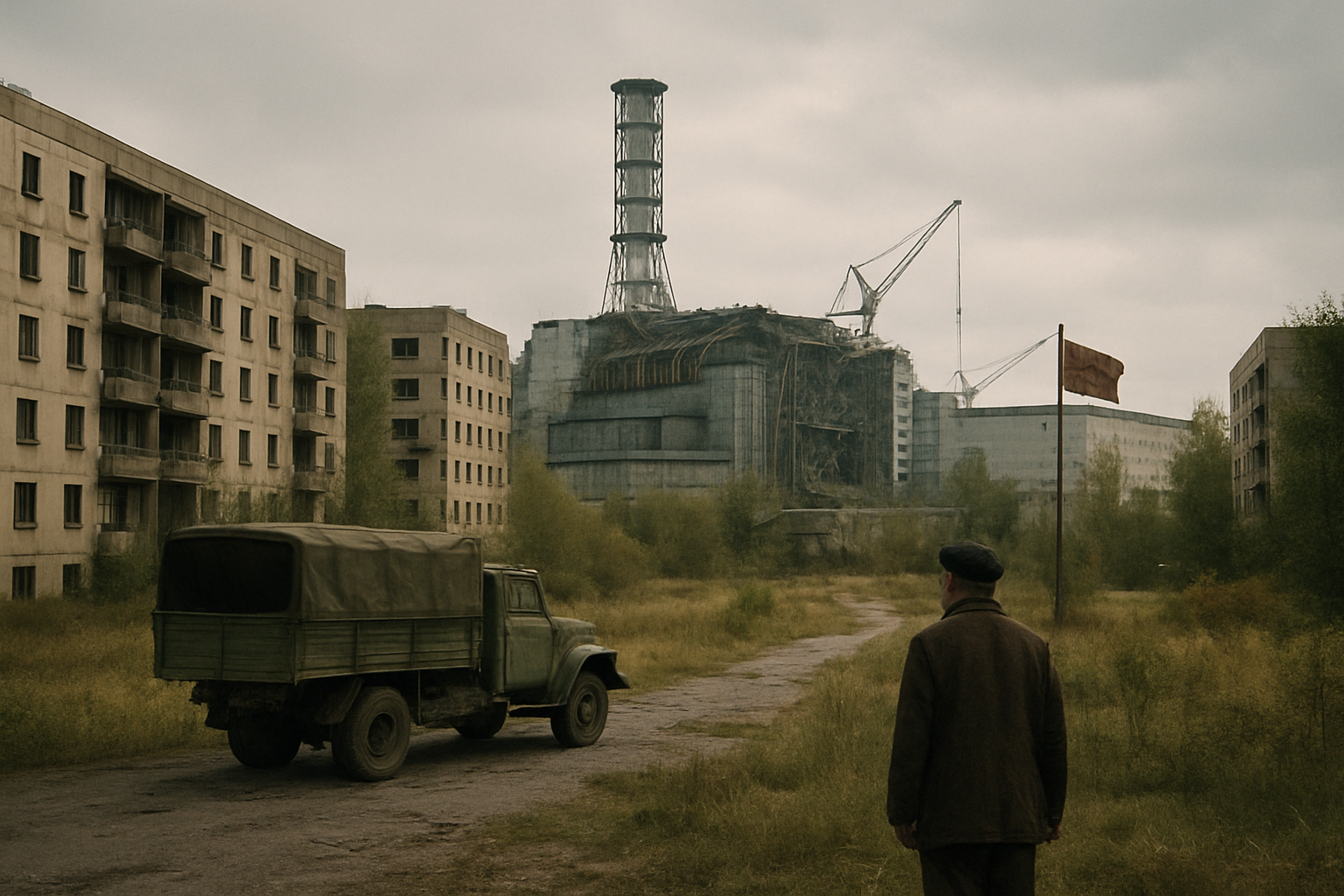 AI-generated historical illustration related to Chernobyl: The Nuclear Disaster That Shocked the Cold War World
