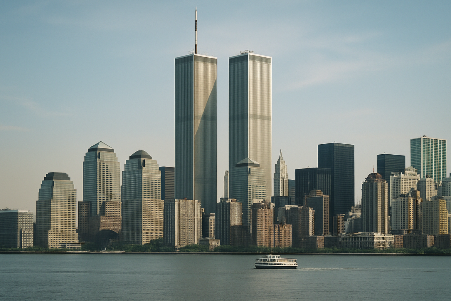 AI-generated historical illustration related to 9/11: How Four Hijacked Planes Changed the United States