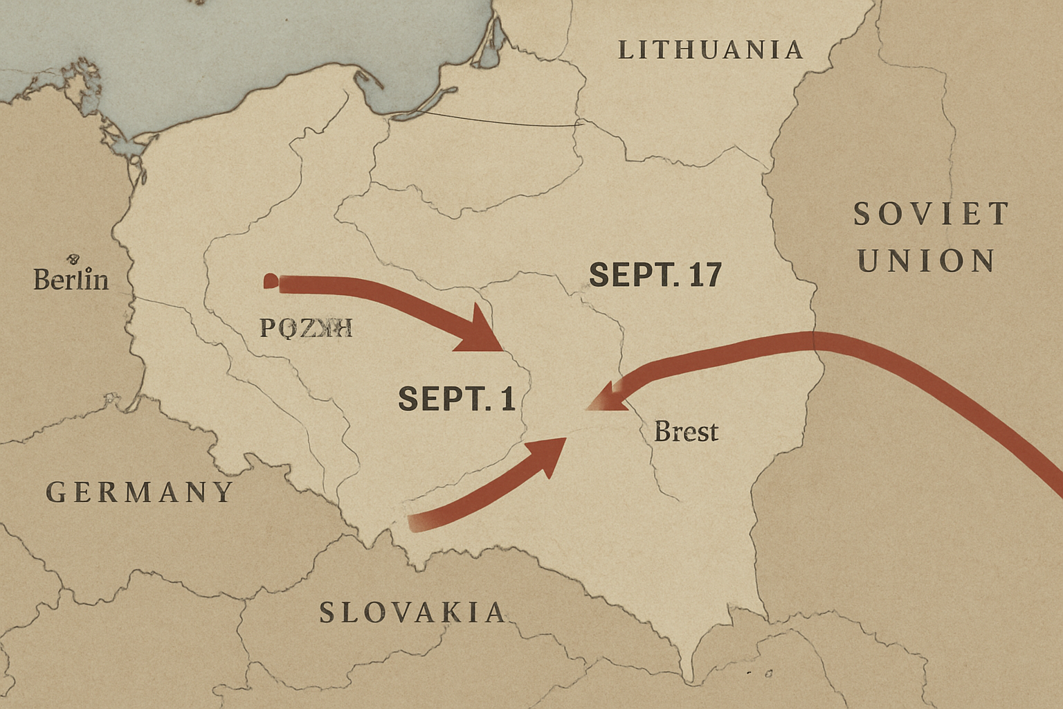 AI-generated historical illustration related to Why Did Hitler Invade Poland in 1939?