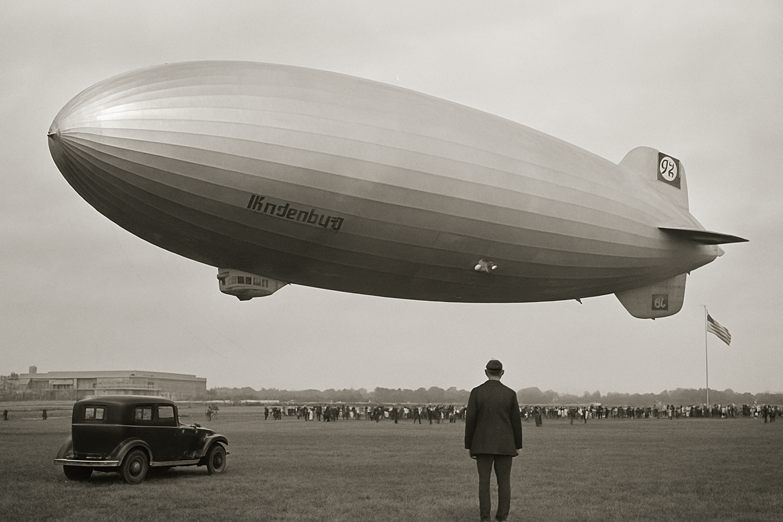 AI-generated historical illustration related to The Hindenburg Disaster: The End of the Airship Era
