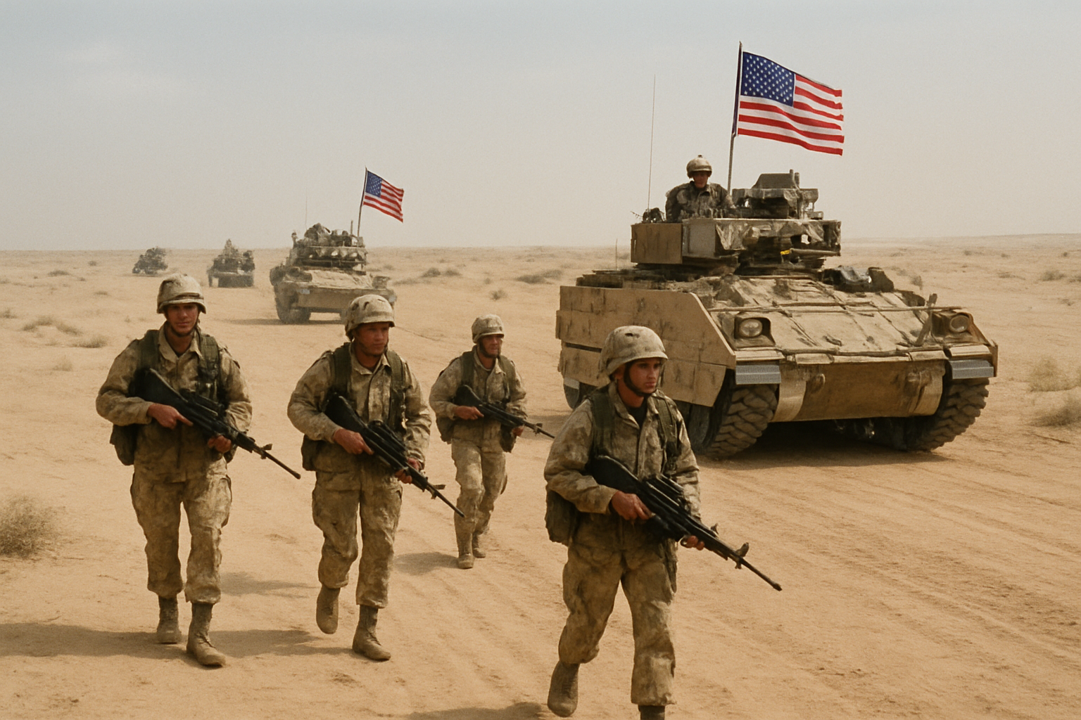 AI-generated historical illustration related to Operation Desert Storm: Why the United States Went to War With Iraq in 1991
