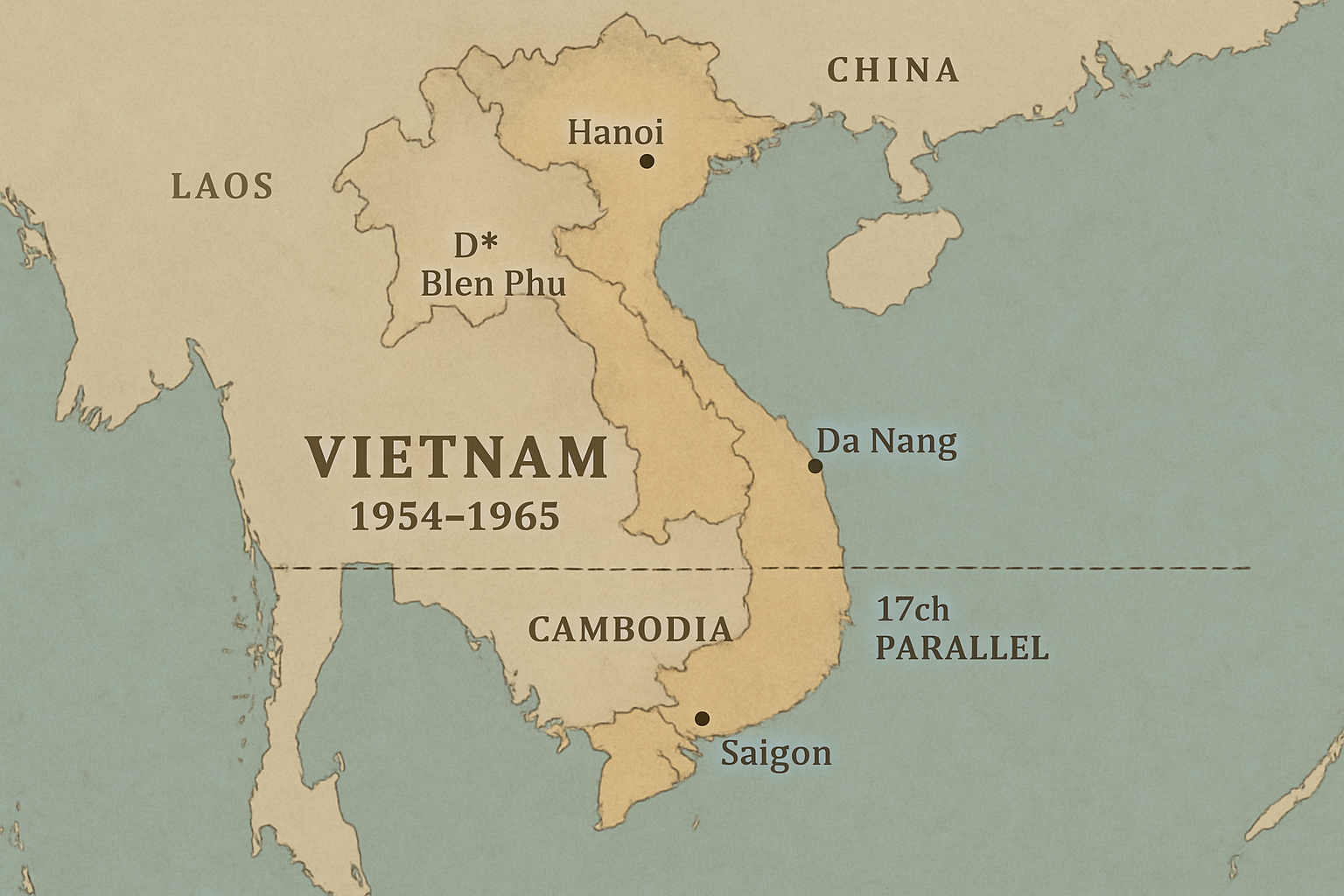 AI-generated historical illustration related to Why Did the United States Enter the Vietnam War?