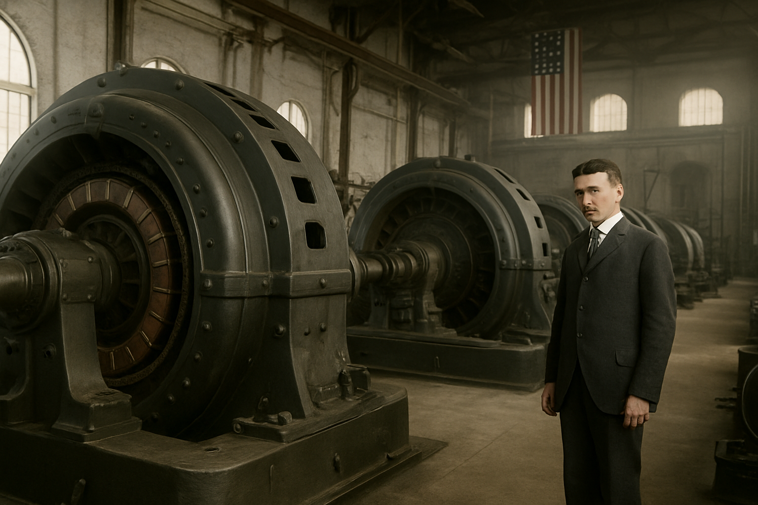 AI-generated historical illustration related to Nikola Tesla and the Electrical System That Powered the Modern World