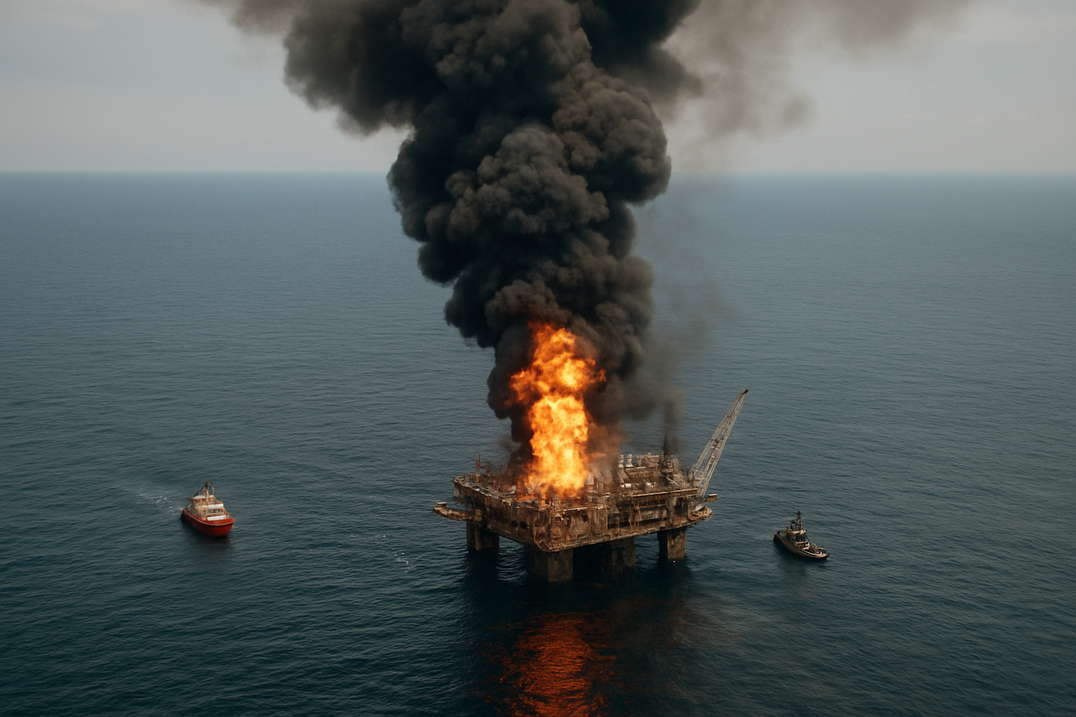 AI-generated historical illustration related to The Deepwater Horizon Disaster