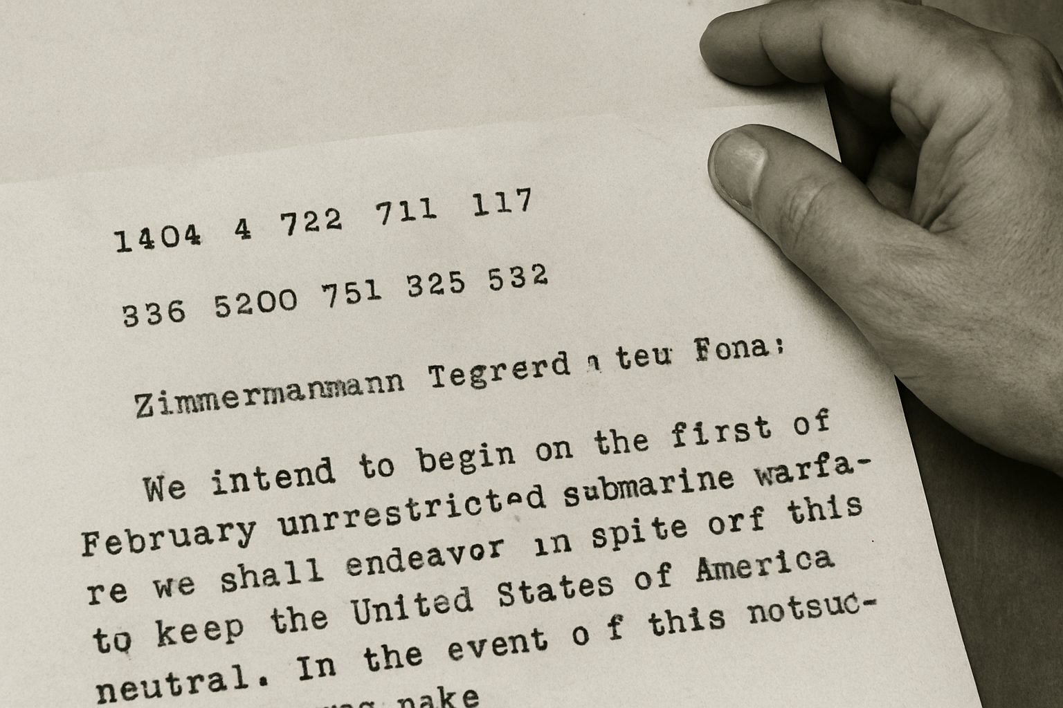 AI-generated historical illustration related to The Zimmermann Telegram: The Message That Helped Push America Into World War I
