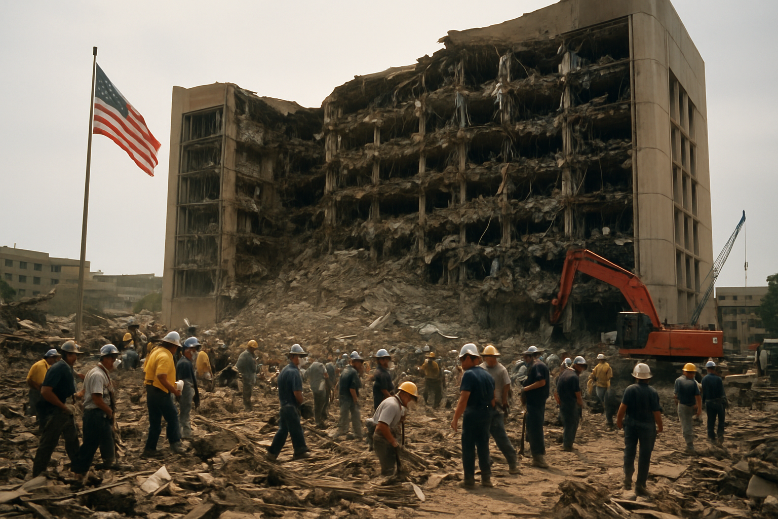 AI-generated historical illustration related to The Oklahoma City Bombing: America's Deadliest Domestic Terror Attack of Its Era