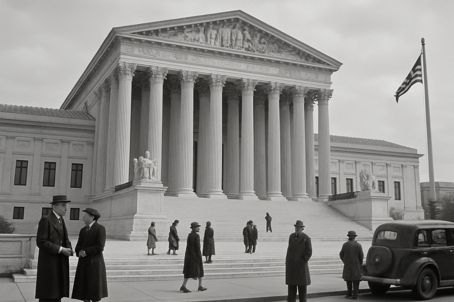 AI-generated historical illustration related to The Court-Packing Plan That Backfired on FDR