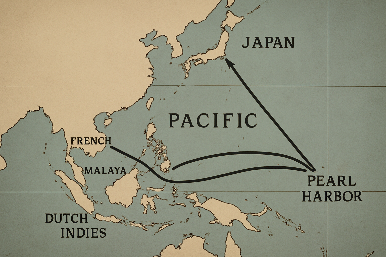 AI-generated historical illustration related to Why Did Japan Attack Pearl Harbor?