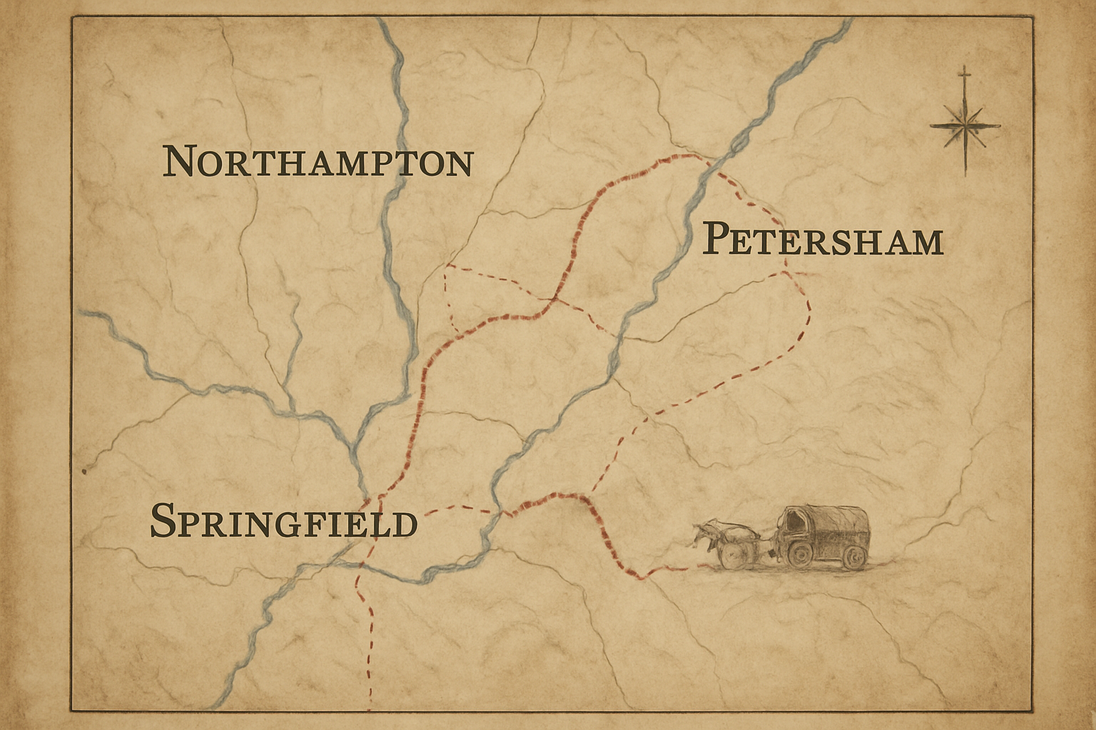 AI-generated historical illustration related to Shays’ Rebellion and the Fear of a Fragile Republic
