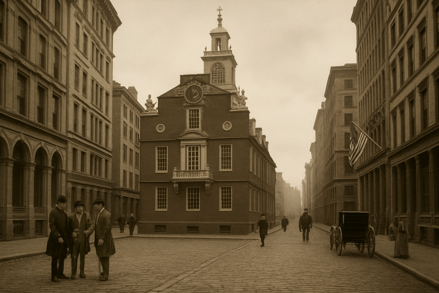 AI-generated historical illustration related to The Boston Massacre: What Happened Before the Gunfire?