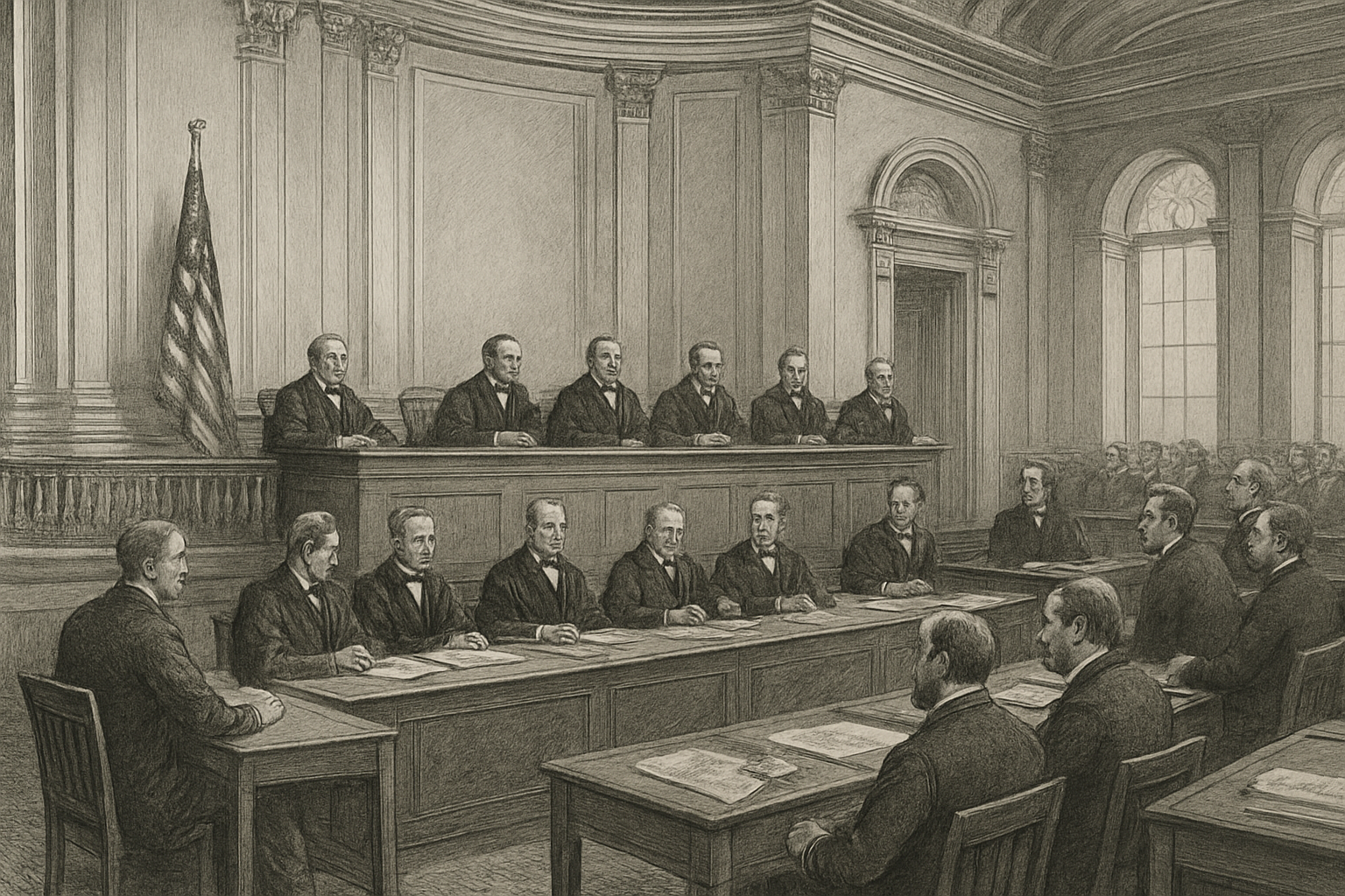 AI-generated historical illustration related to The Disputed Election of 1876