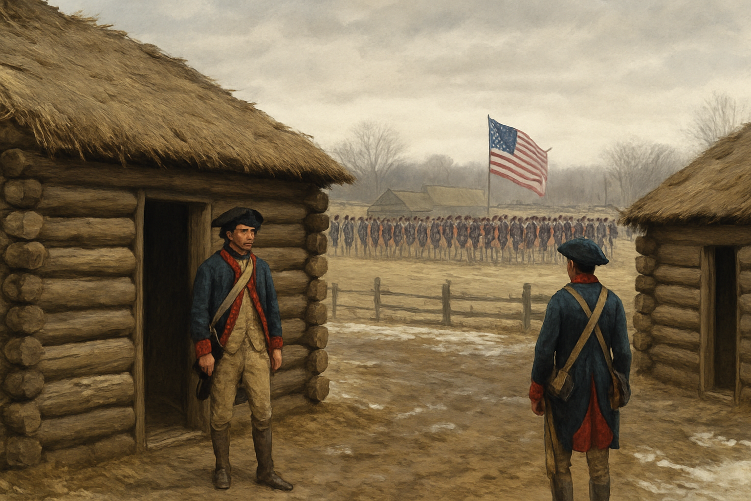 AI-generated historical illustration related to Valley Forge: How an Army Survived the Winter